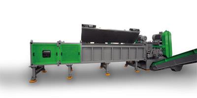 AGR800+AGF700 shredding and crushing system for 630mm PE pipe